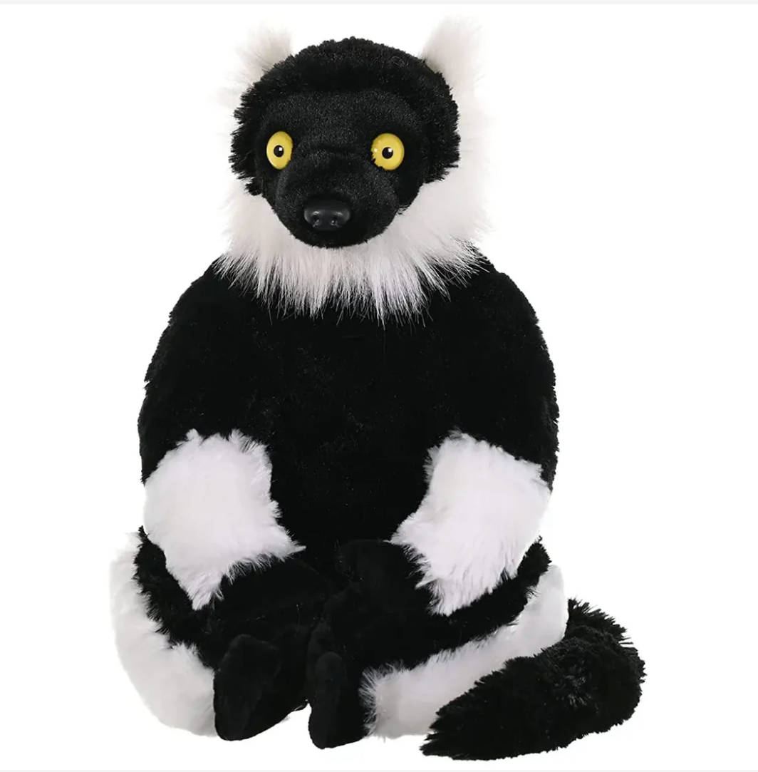 Black/White Ruffed Lemur Plushie